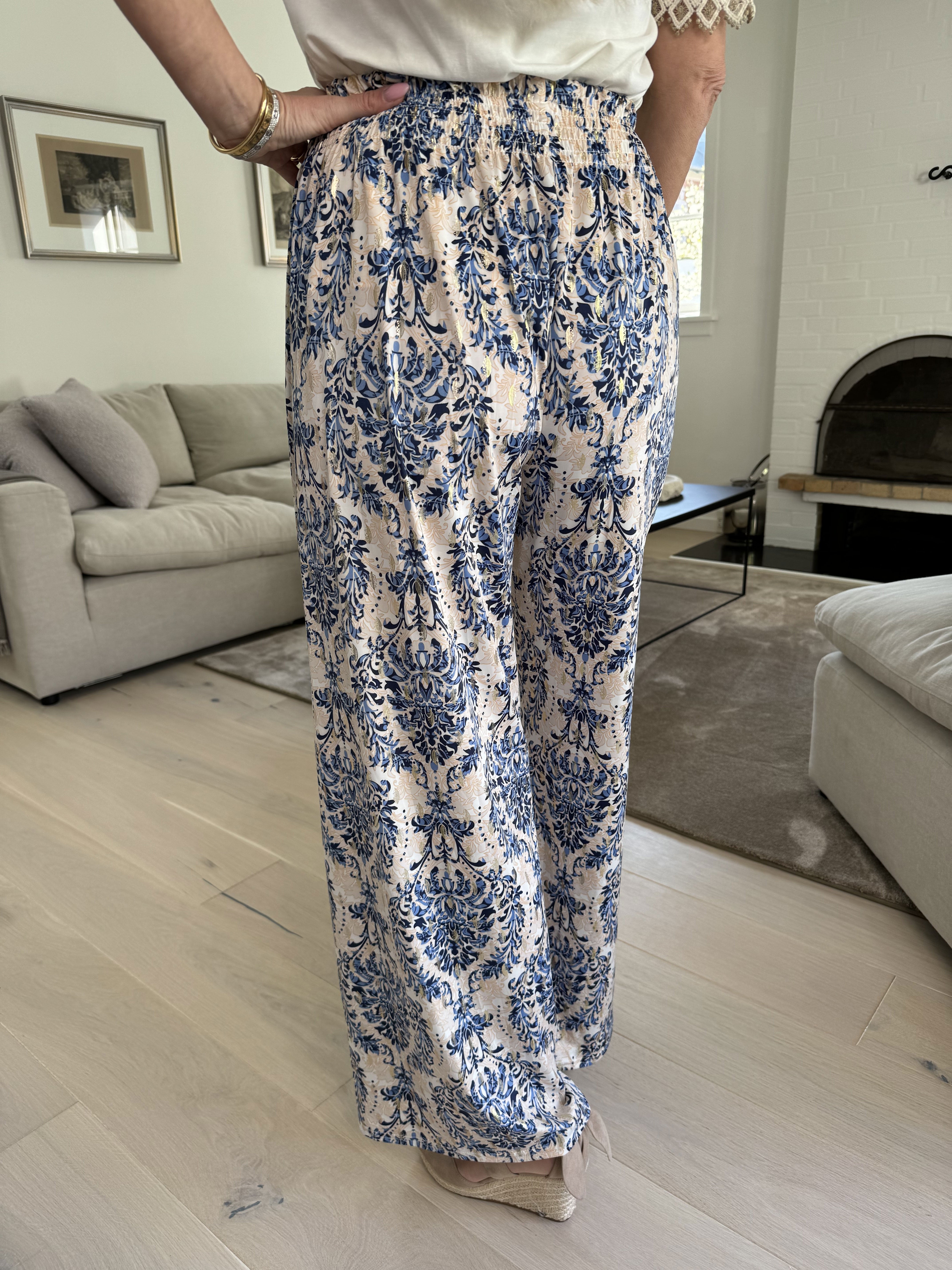 Pams Royal Pants - Elastiske krølfri bukser med elastiklinning